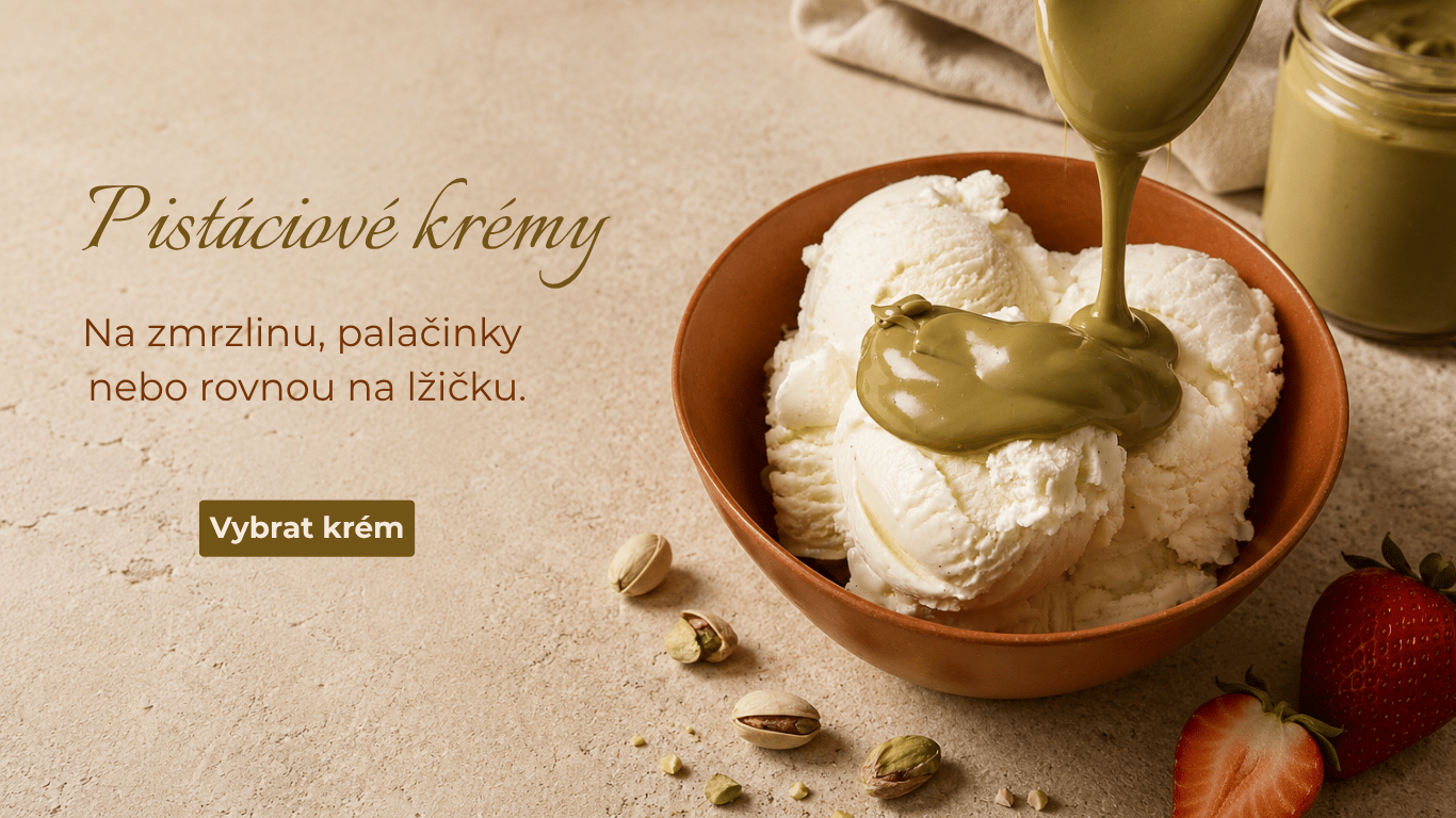 Pistáciový krém na vanilkové zmrzlině