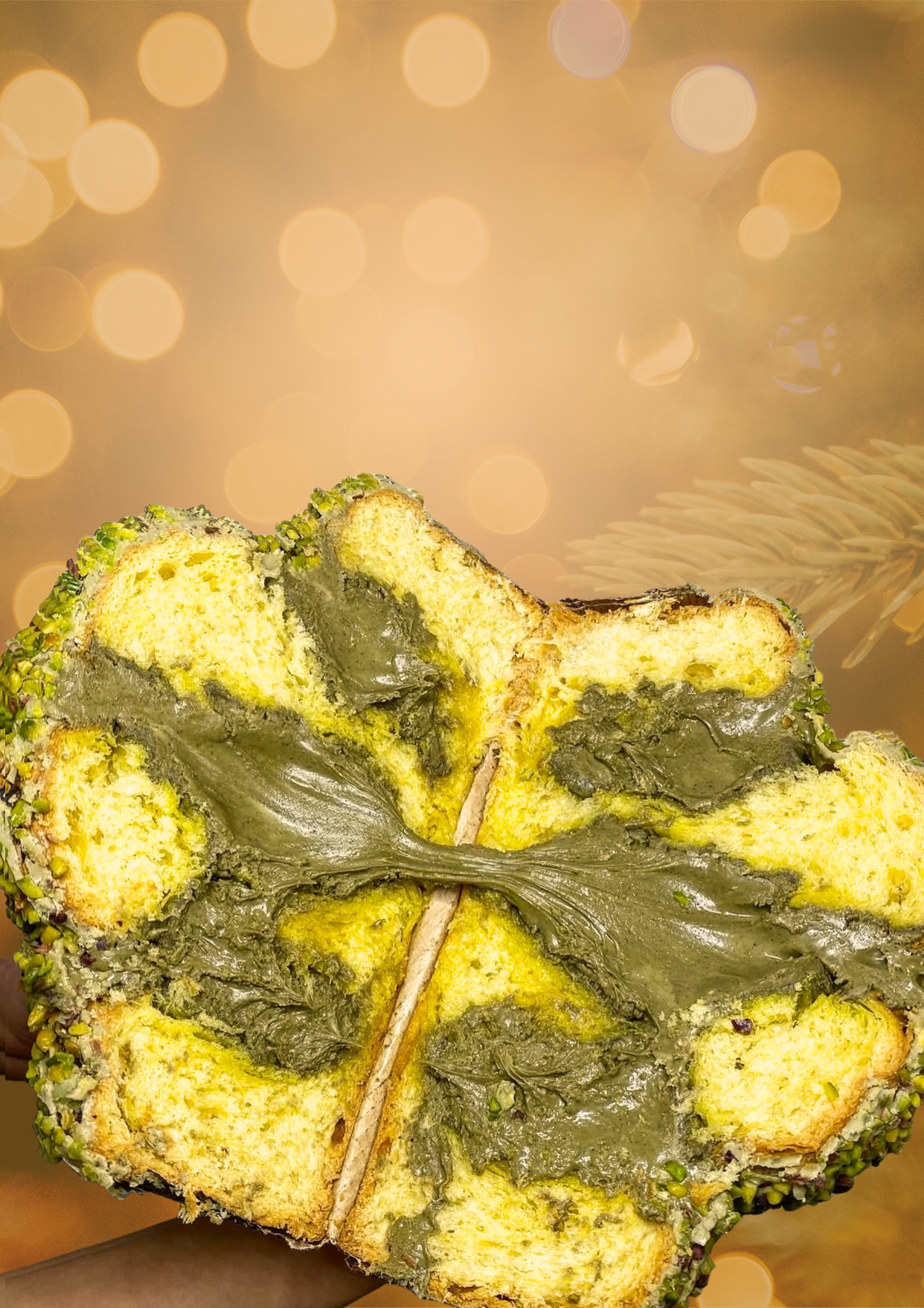 Pistáciové panettone ze Sicílie