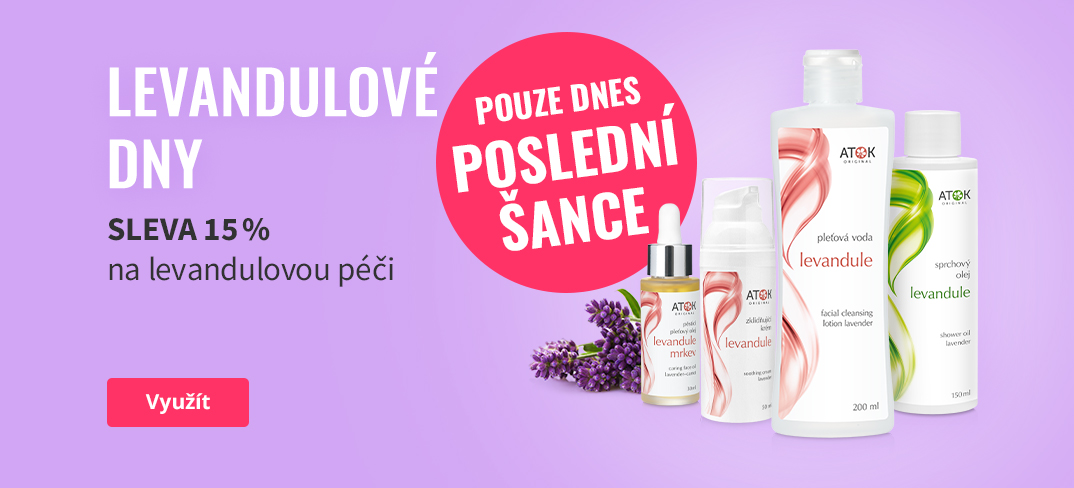 15% sleva na levandulovou péči