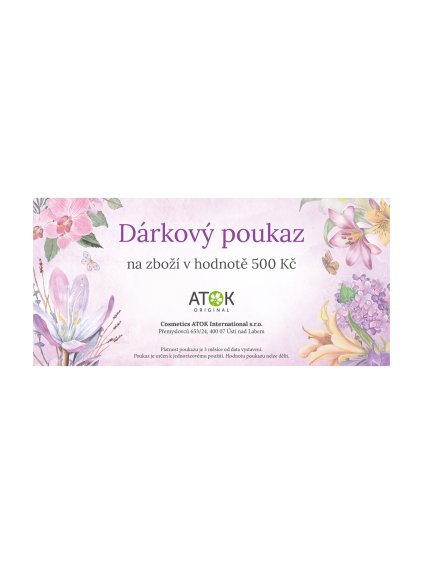 Poukaz na nákup kosmetiky 500 Kč - tištěný