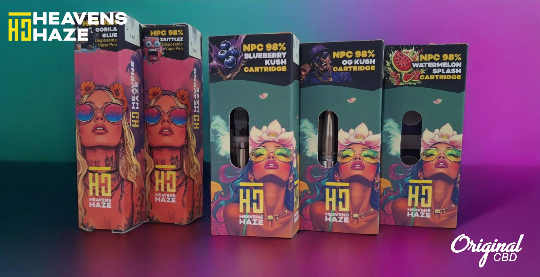 Vapovací pera a cartridge od Heavens Haze