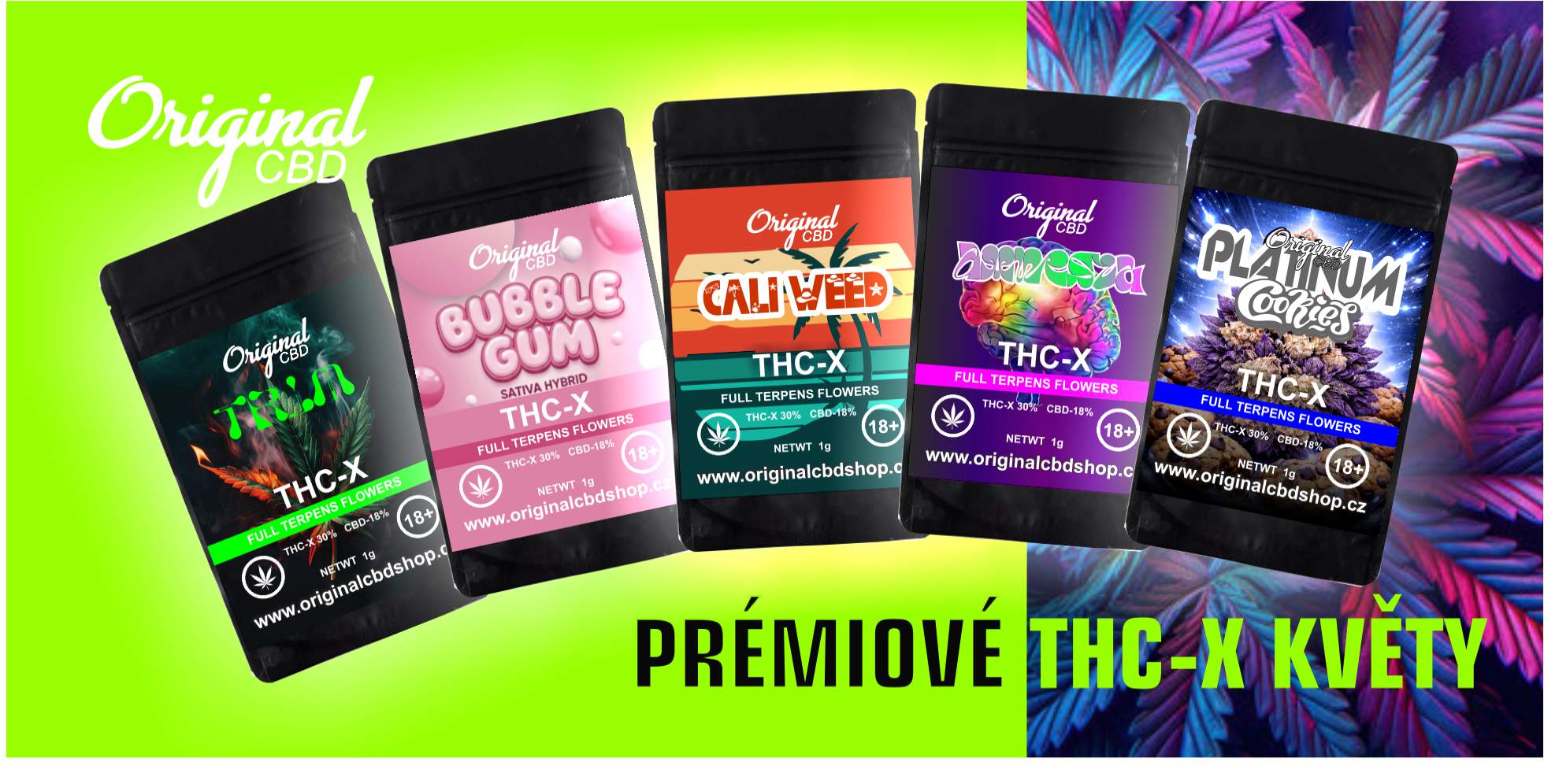 Cannabis Shop l Original CBD a THC-X l nově otevřeno l kamenná prodejna l osobní odběr