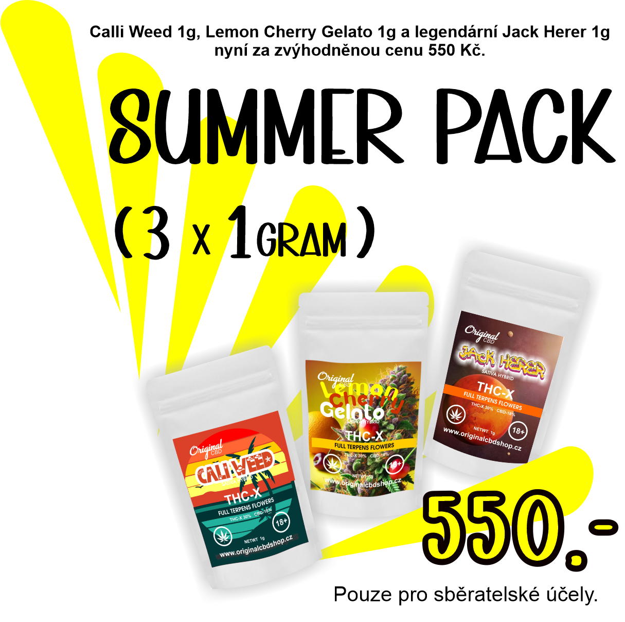 THC-X Summer Pack 3x1 gram