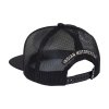2833443 black and white i script flat peak cap