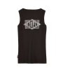 INDIAN MOTORCYCLE WOMENS BLACK ZIP HENLEY TANK TOP