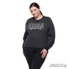 2833431 womens contrast ribbed sweatshirt gray 2xl