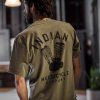 INDIAN MOTORCYCLE ENGINE GRAPHIC T-SHIRT - GREEN