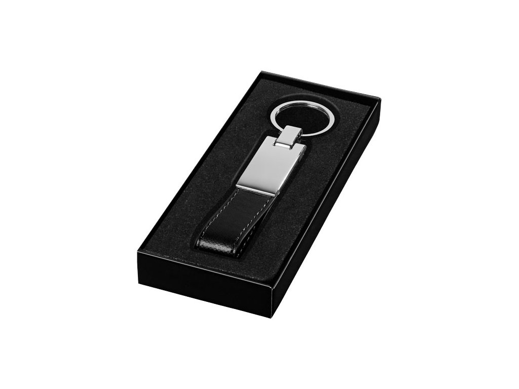 Kľúčenka s popruhom, solid black,silver