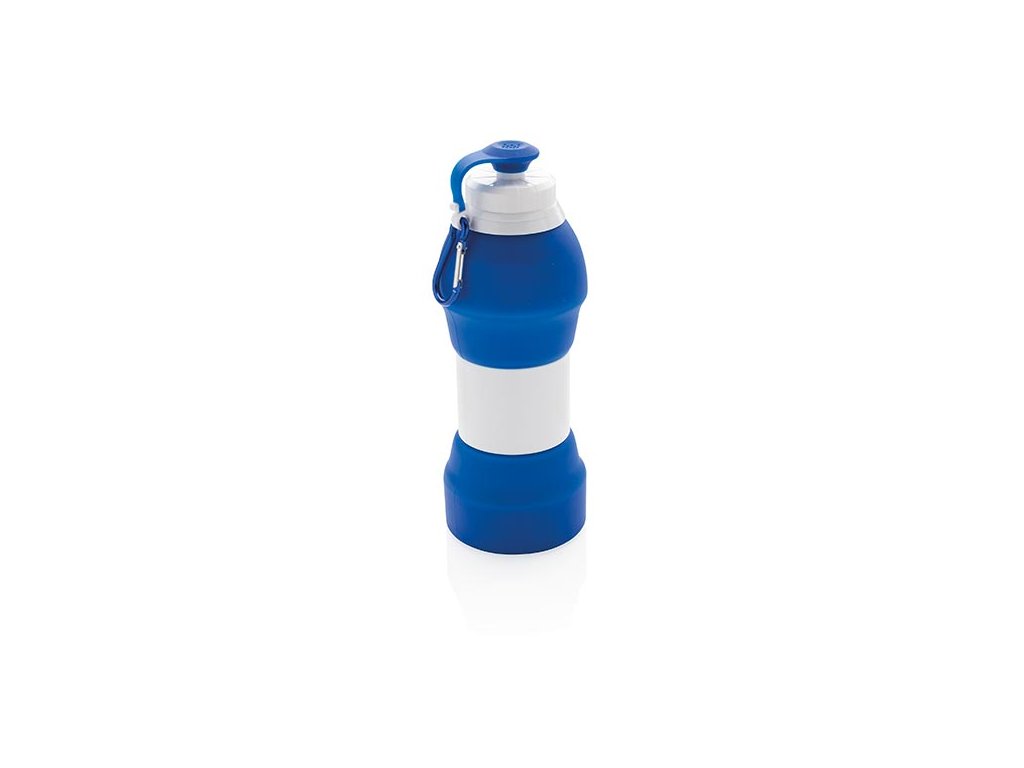 Skladacia silikónová športová fľaša (580 ml), Blue
