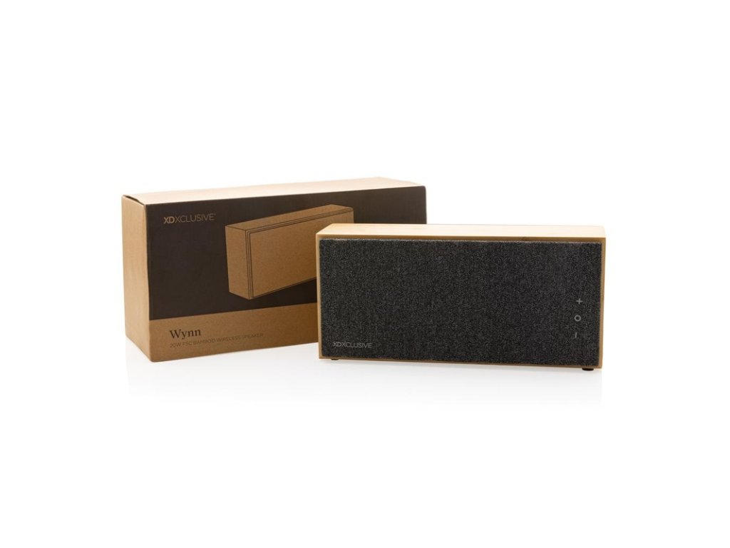 Bezdrôtový reproduktor 20W z bambusu, Brown