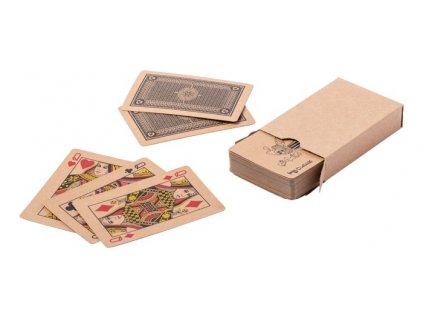 Hracie karty z recyklovaného papiera, natural