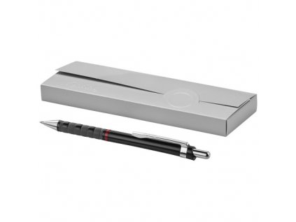 Guľôčkové pero, darčekovo balené (modrá náplň), black/red