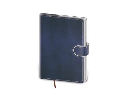 Bodkovaný zápisník Flip M, blue/white