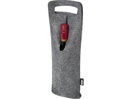 Obal na víno z recyklovanej plsti (GRS), medium grey