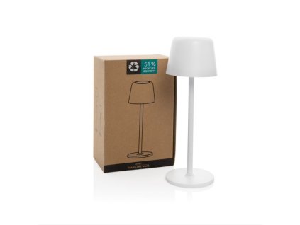USB dobíjateľná stolná lampa Zenic z RCS plastu, white