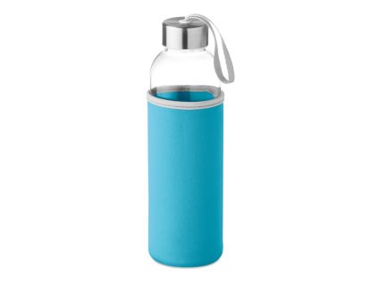 Sklenená flaša v neopréne (500 ml), turquoise