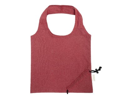 Skládací taška z recyklovanej bavlny (140 g/m2), Red