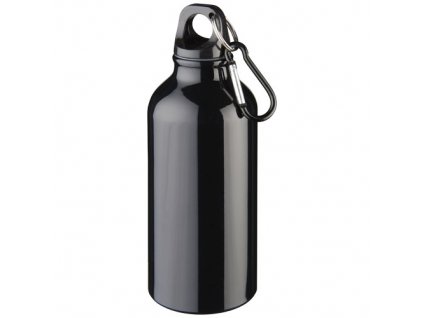 Flaša na nápoj s karabinkou (350 ml), solid black