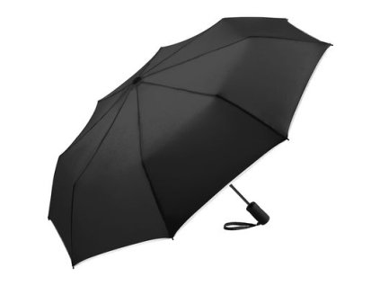 Automatický skladací dáždnik s reflexným lemovaním, priemer 100 cm, Black