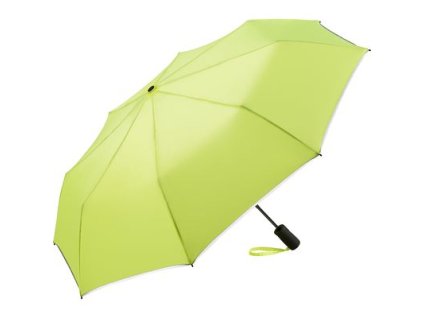Automatický skladací dáždnik s reflexným lemovaním, priemer 100 cm, neon yellow