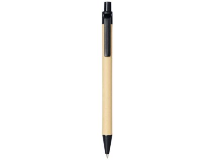 Guľôčkové pero z papiera a kukurice (čierna náplň), solid black
