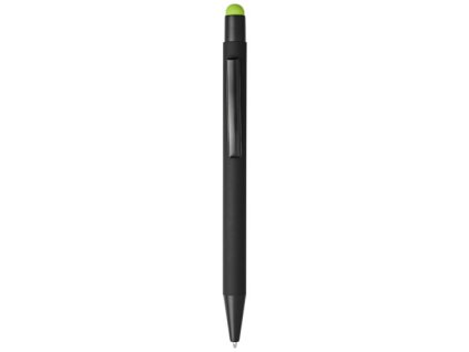 Guľôčkové pero (čierna náplň), solid black,lime