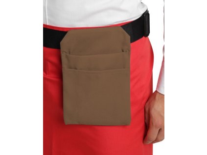 Časnícke vrecko na peňaženku,blok a pero, mocha