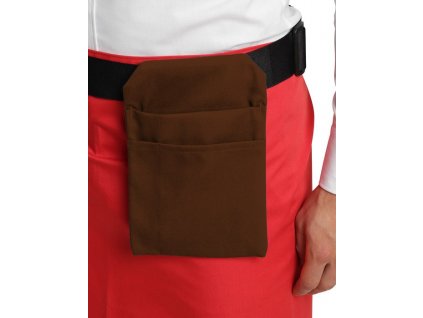 Časnícke vrecko na peňaženku,blok a pero, Brown