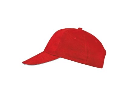 6-panelová šiltovka, Red