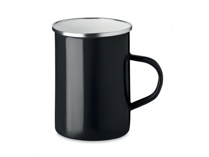 Kovový smaltovaný hrnček, Black