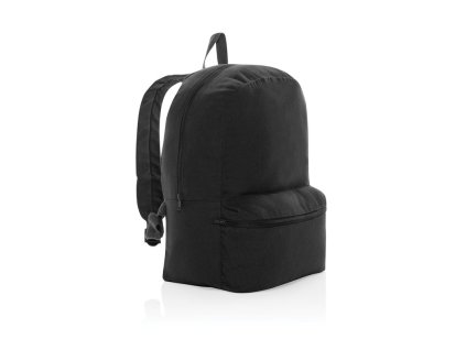 Nefarbený batoh Impact z 285g recykl. canvas, Black
