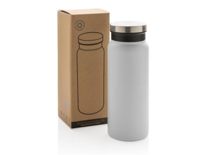 Termo fľaša 600ml  z RCS recyklovanej ocele, white