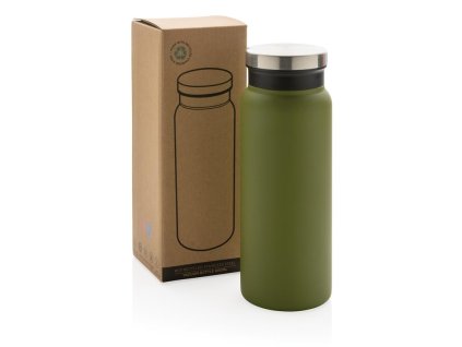 Termo fľaša 600ml  z RCS recyklovanej ocele, Green