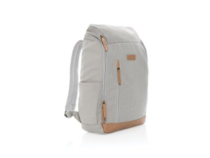 Batoh na 15" notebook Impact z 16 oz. recykl. canvas, Grey