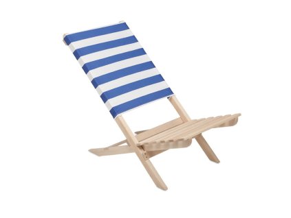 Skladacie plážové lehátko, white/blue