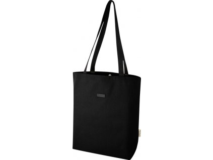 Príručná taška z recyklovaného plátna GRS, Black