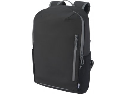 Recyklovaný vodeodolný ruksak na notebook 15", GRS, Black