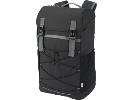 Recyklovaný vodeodolný ruksak na notebook 15,6", GRS, Black