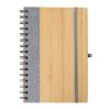 Bambusový špirálový zápisník A5, Grey