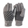 Pattern Thinsulate Glove, grey/black, S/M