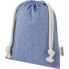 Malé darčekové vrecúško z recyklovanej bavlny 150 g/m2 GRS, heather blue
