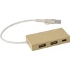 USB rozbočovač z recyklovaného papiera, Brown