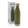 Nerezová termo fľaša s bambusovými detailmi 520ml, Green