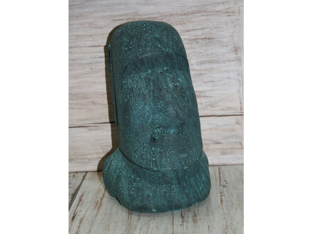 Socha VELIKONOČNÍ OSTROVY Moai 30cm patina Greeny