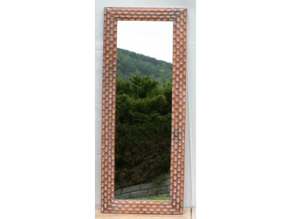 Dřevěné zrcadlo masiv s řezbou model 32 150x60cm