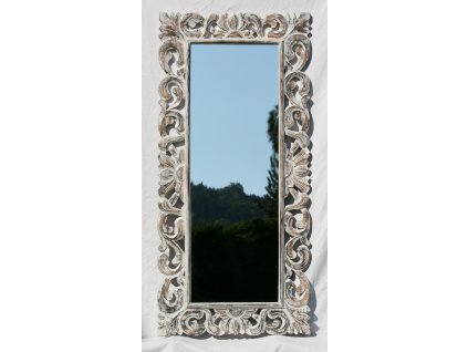 Dřevěné zrcadlo masiv s řezbou model 01 150x70cm