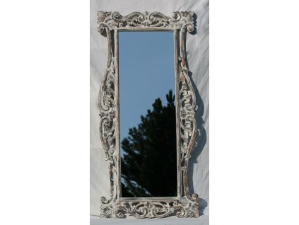 Dřevěné zrcadlo masiv s řezbou model 05 150x70cm