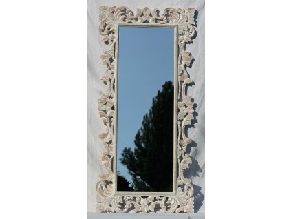 Dřevěné zrcadlo masiv s řezbou model 06 150x70cm