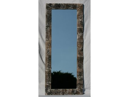 Dřevěné zrcadlo masiv s řezbou model 08 140x57cm