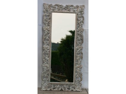 Dřevěné zrcadlo masiv s řezbou model 66 150x70cm